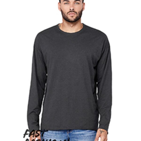 FWD Fashion Unisex Triblend Raw Neck Long-Sleeve T-Shirt Thumbnail