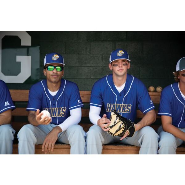 Raglan Sleeve Faux Button Front Jersey Thumbnail