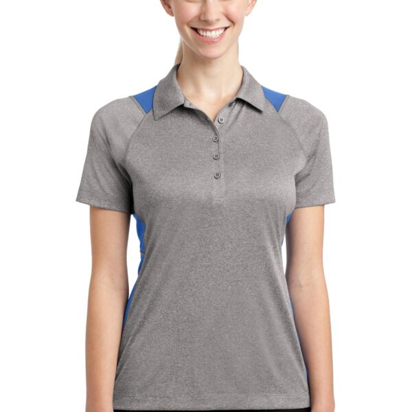 Ladies Heather Colorblock Contender ™ Polo Thumbnail