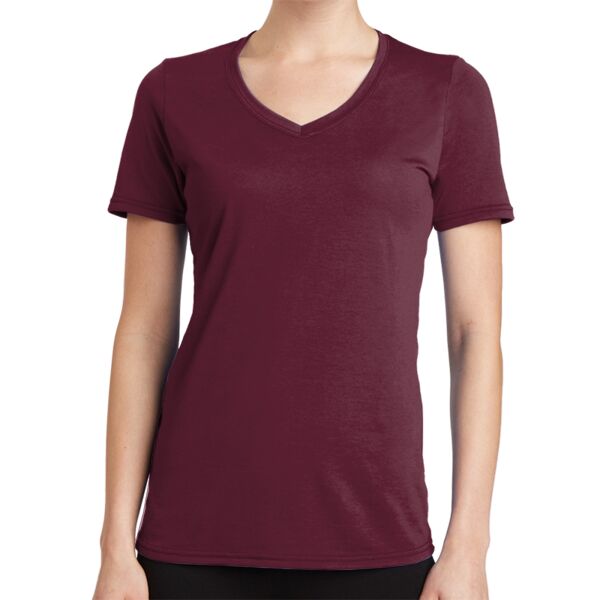Port & Company® Ladies Performance Blend V-Neck Tee Thumbnail