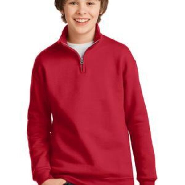 Youth 1/4 Zip Cadet Collar Sweatshirt Thumbnail