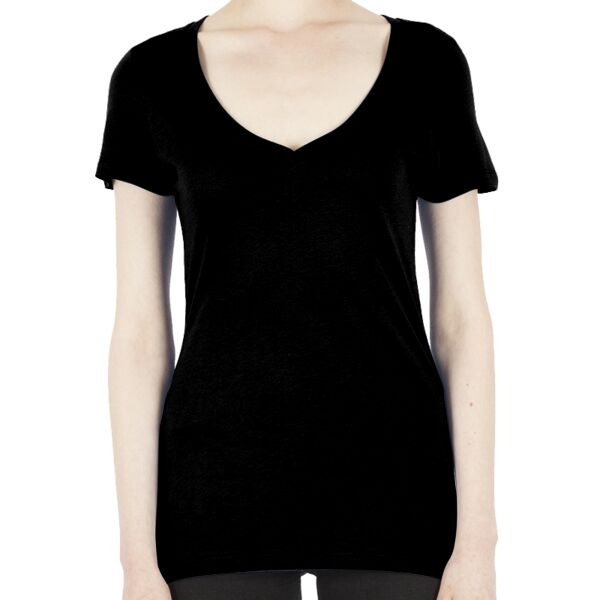 Simplex Apparel Drop Ship Ladies' 4.6 oz. Modal Deep V-Neck T-Shirt Thumbnail