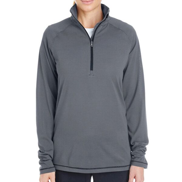 UA Ladies' Tech Stripe Quarter Zip Thumbnail