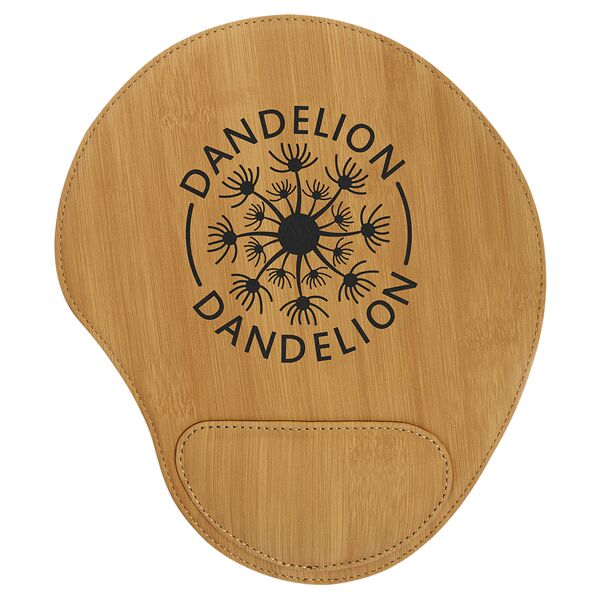 Laserable Leatherette Mouse Pad - Bamboo Thumbnail